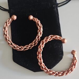 2 Braided Copper Bracelets